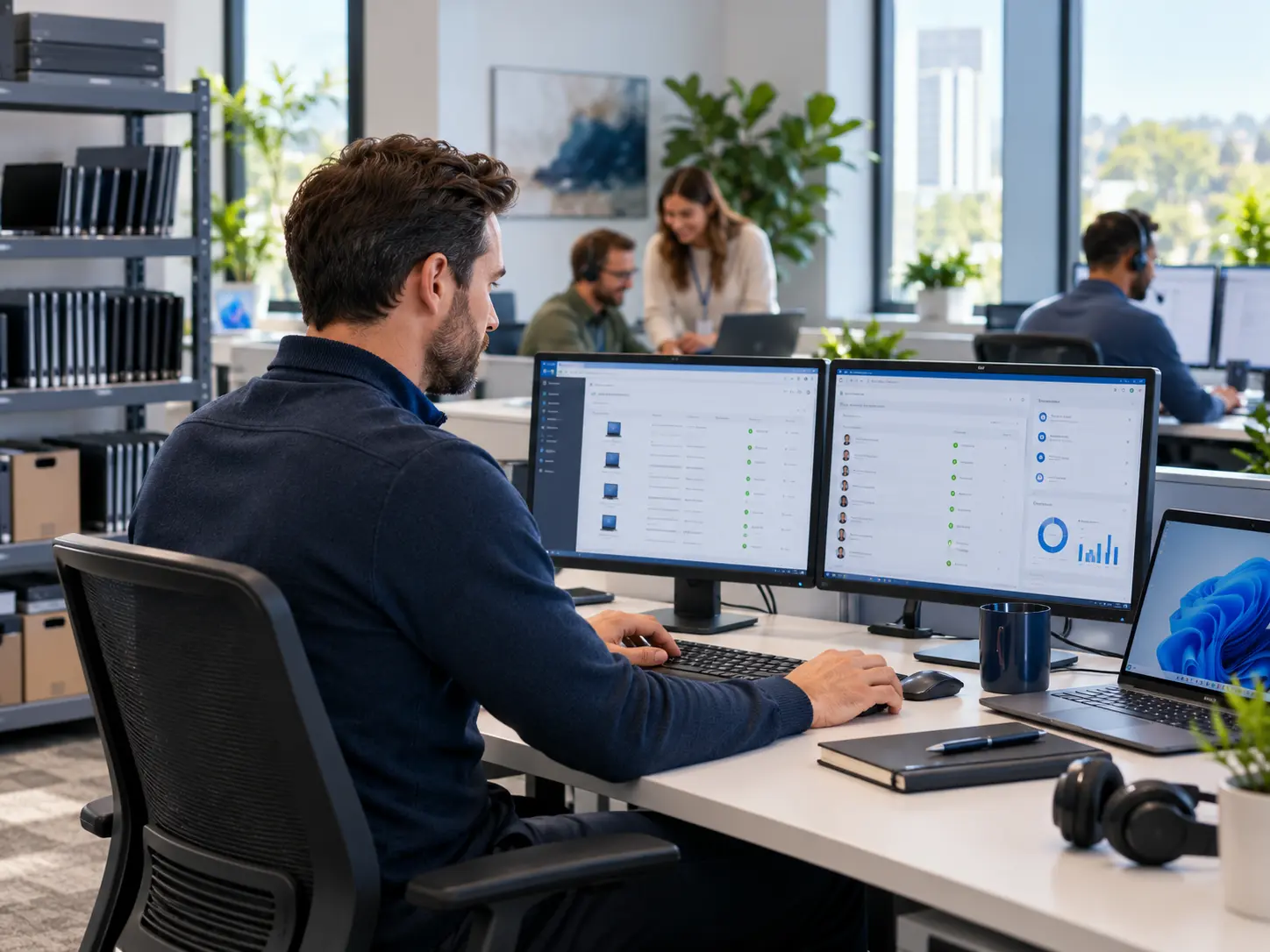 Managed IT operations supporting users, devices, Microsoft 365, identity, backup, and everyday administration